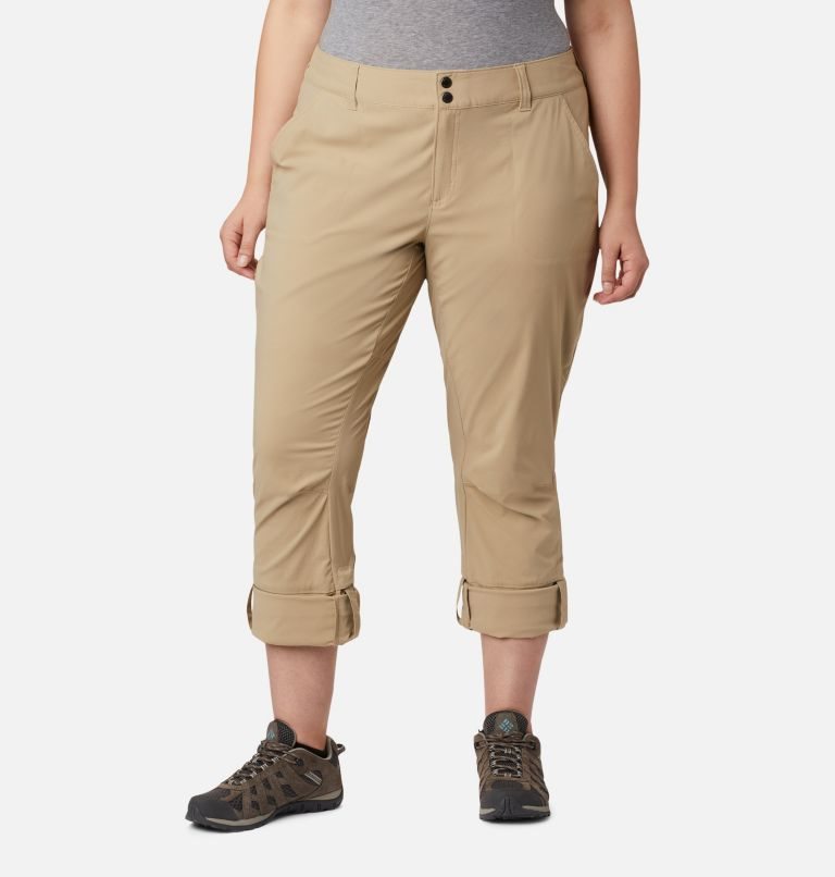 Pantaloni Columbia Saturday Trail Stretch Dama Kaki | Plus Size HP7QMZA08